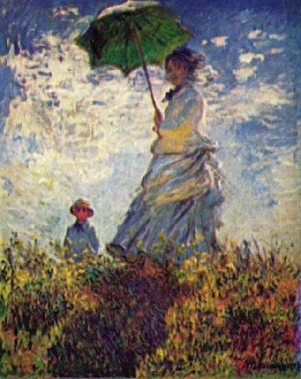 Woman with a Parasol,, Claude Monet